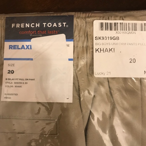 Big Boys Relaxed Fit School Uniform Khakis - Picture 2 of 2